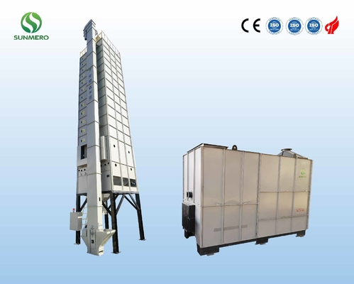 Secador inteligente 5.5kW del arroz de 120 toneladas/lote con la hornilla de la cáscara