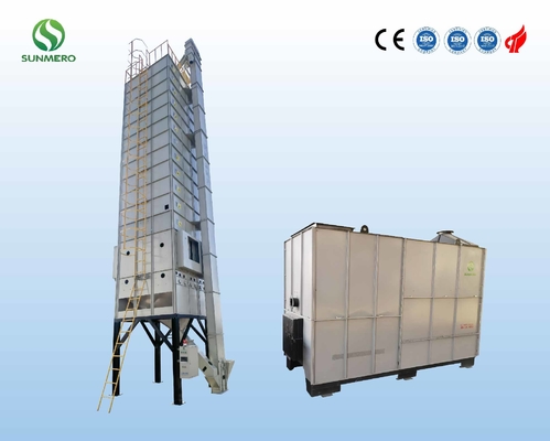 Secador inteligente 5.5kW del arroz de 120 toneladas/lote con la hornilla de la cáscara